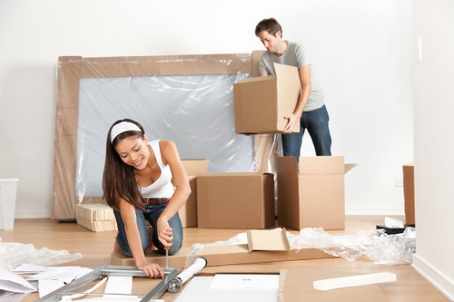 Commercial moving team planning a relocation in Notting Hill
