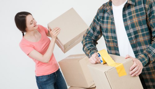 Removals van service in Notting Hill on a local residential street