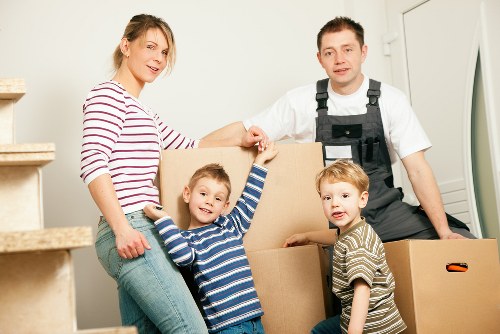 Careful loading of household items during a Notting Hill removal
