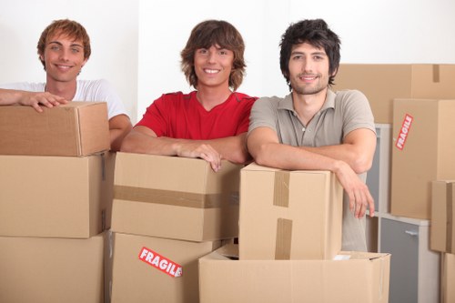 Local removals team handling a move near Notting Hill streets