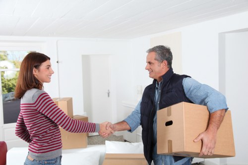 Local removal van helping with a flat move in Notting Hill