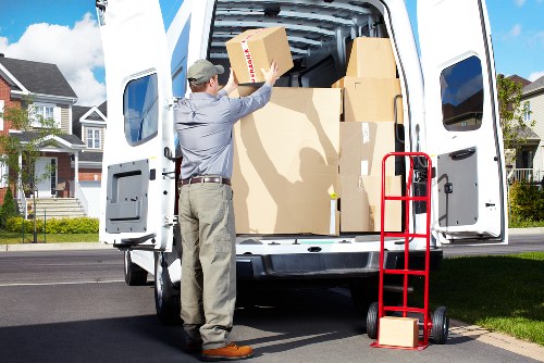 Careful wrapping of fragile household items before a move