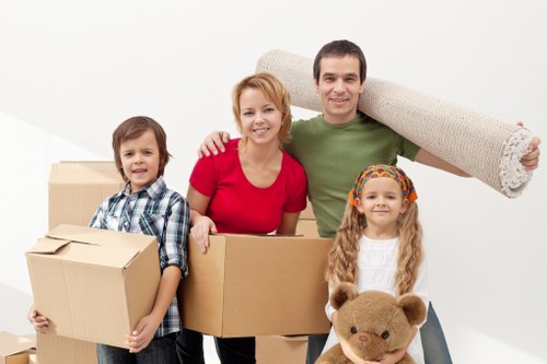 Careful loading of office furniture for a local business move