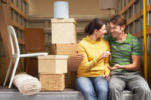 Careful loading of boxes and furniture for a Notting Hill move