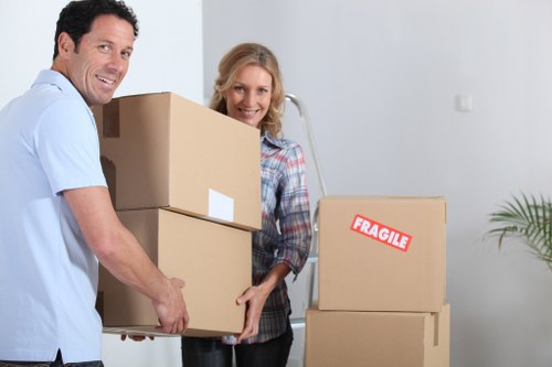 Packed van ready for a small move in West London